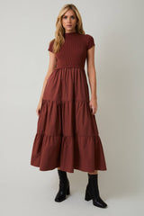 Knit Tiered Midi Dress