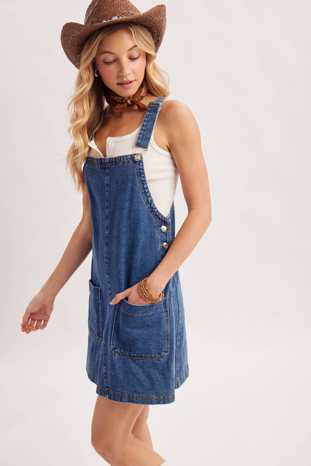 Denim Overall Mini Dress