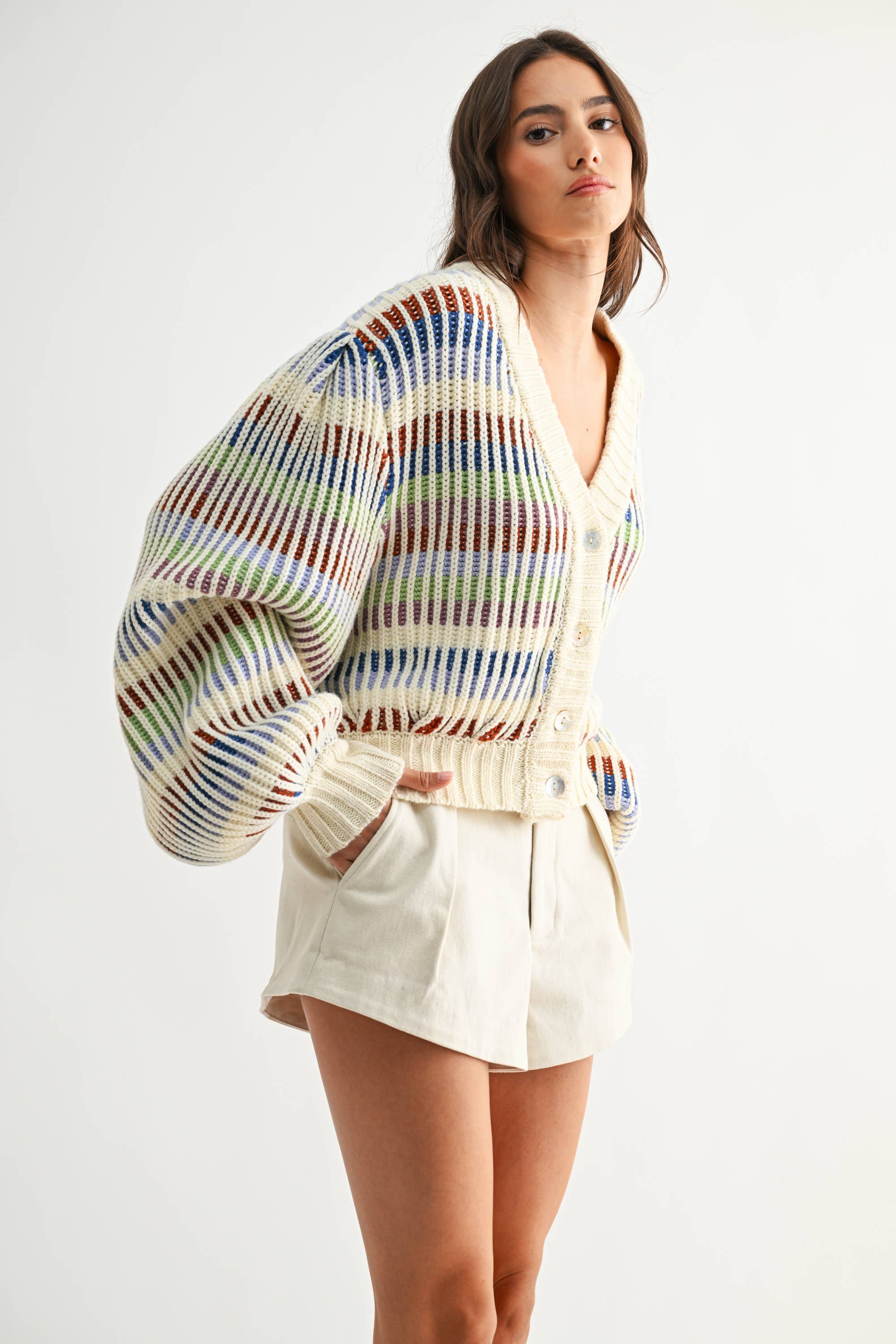 Rainbow Knit Cardigan
