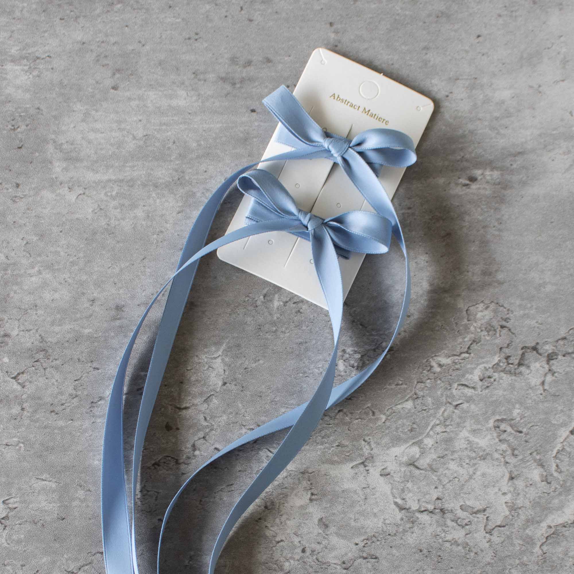 Matte Satin Ribbon Hair Pin Set