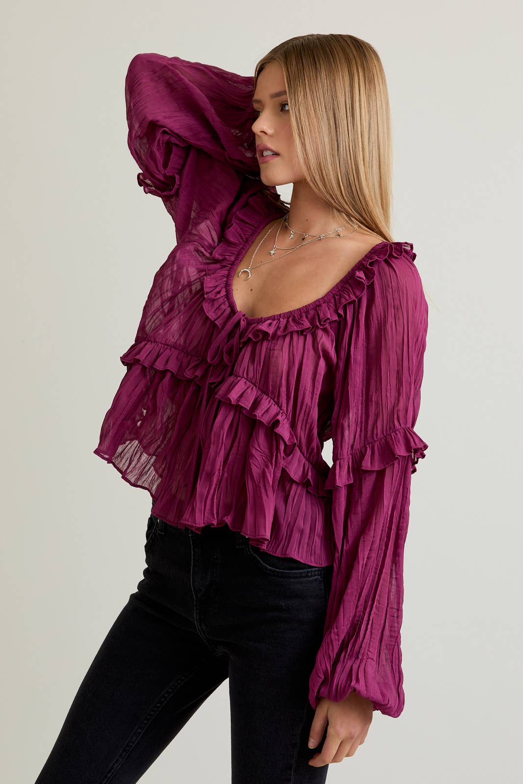 Ruffle Detail Blouse