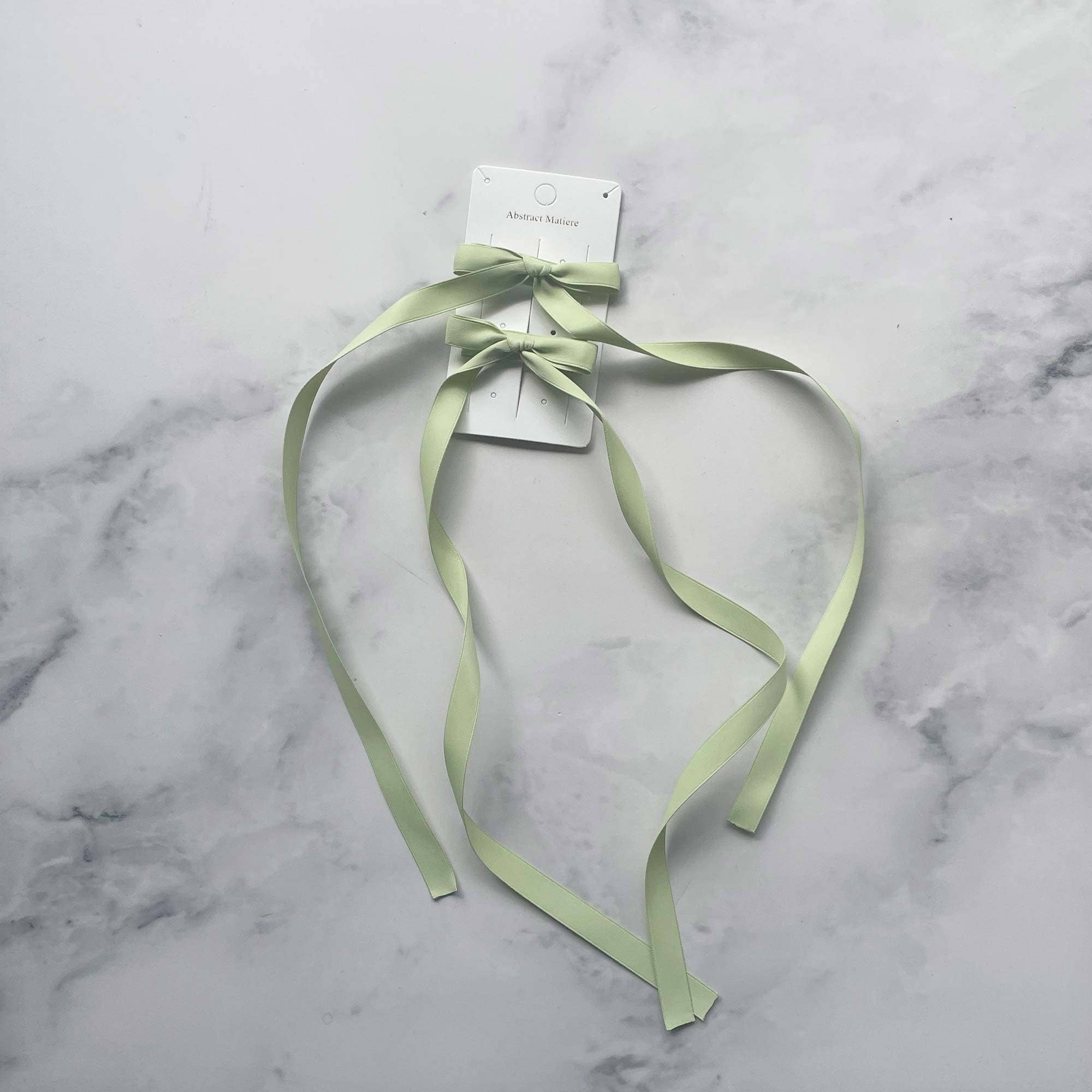 Matte Satin Ribbon Hair Pin Set