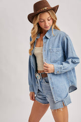Denim Button Down Shirt