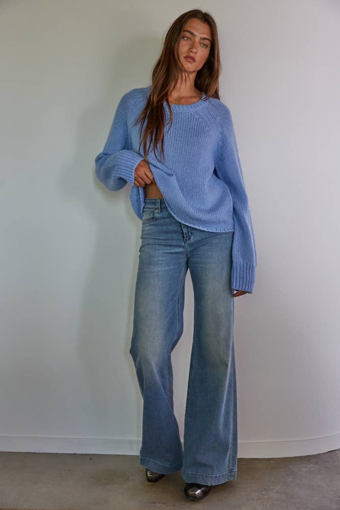 Knit Ribbed Detail Sweater