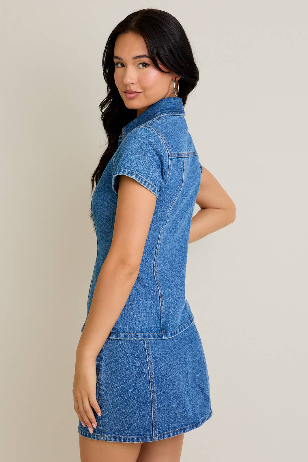 Sarah Denim Top