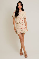 Floral Twill Top