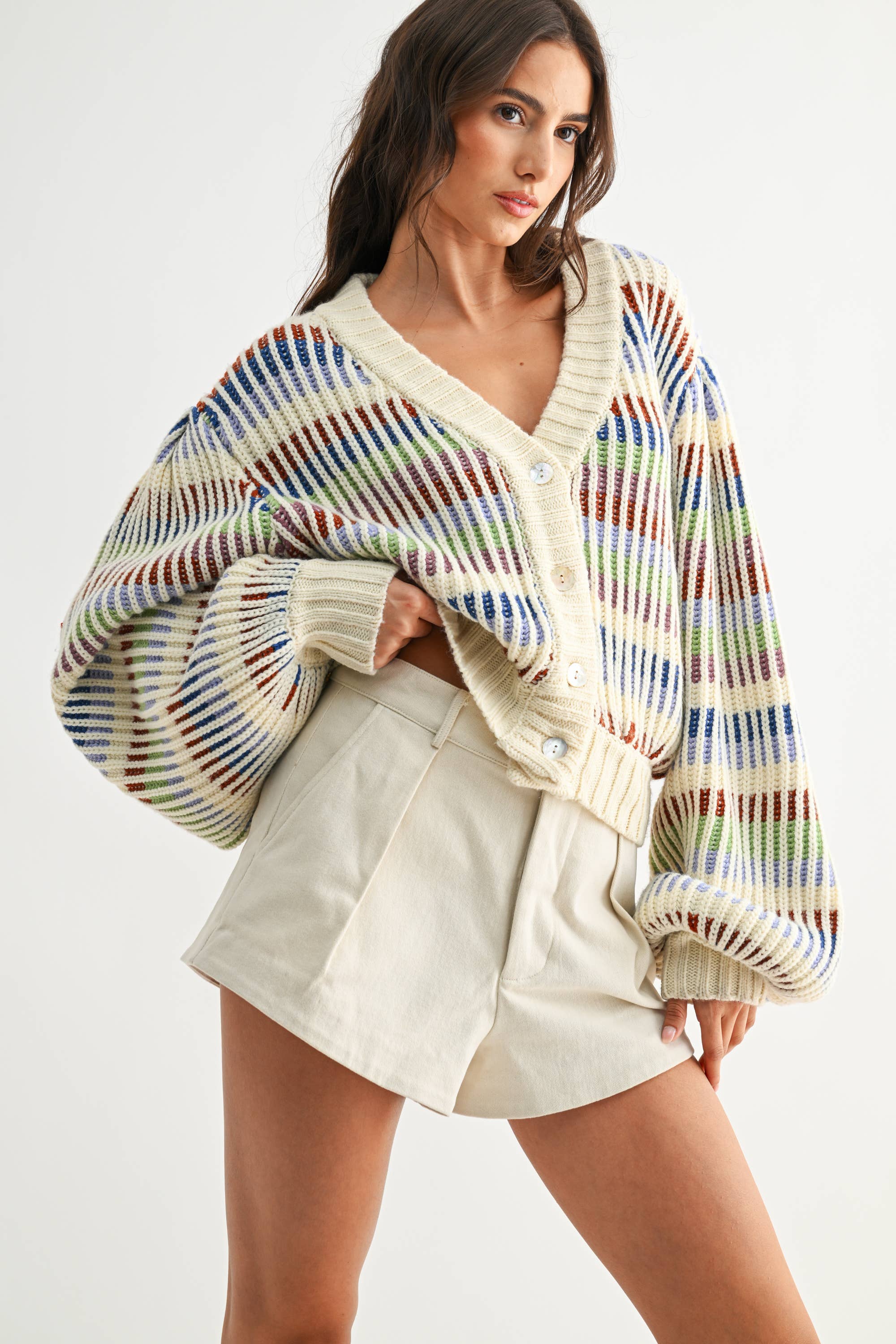 Rainbow Knit Cardigan