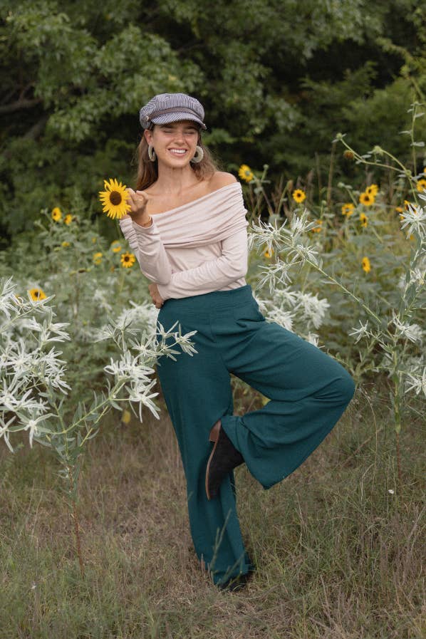 Off The Shoulder Top Khaki