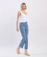 Patch Pocket Crop Flare Jeans