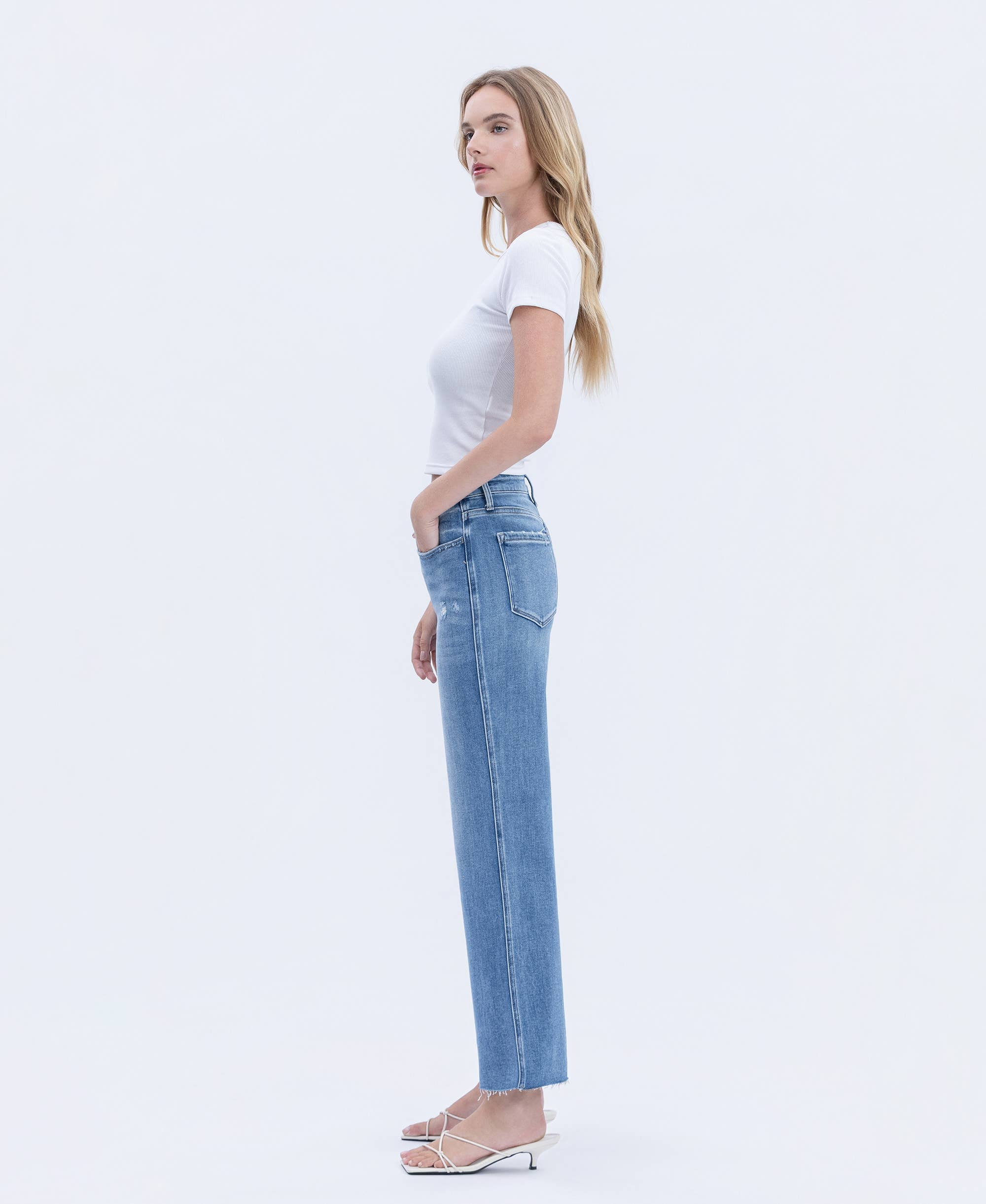 High Rise Slim Wide- Supported