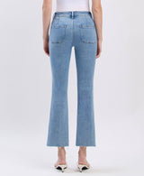 Patch Pocket Crop Flare Jeans