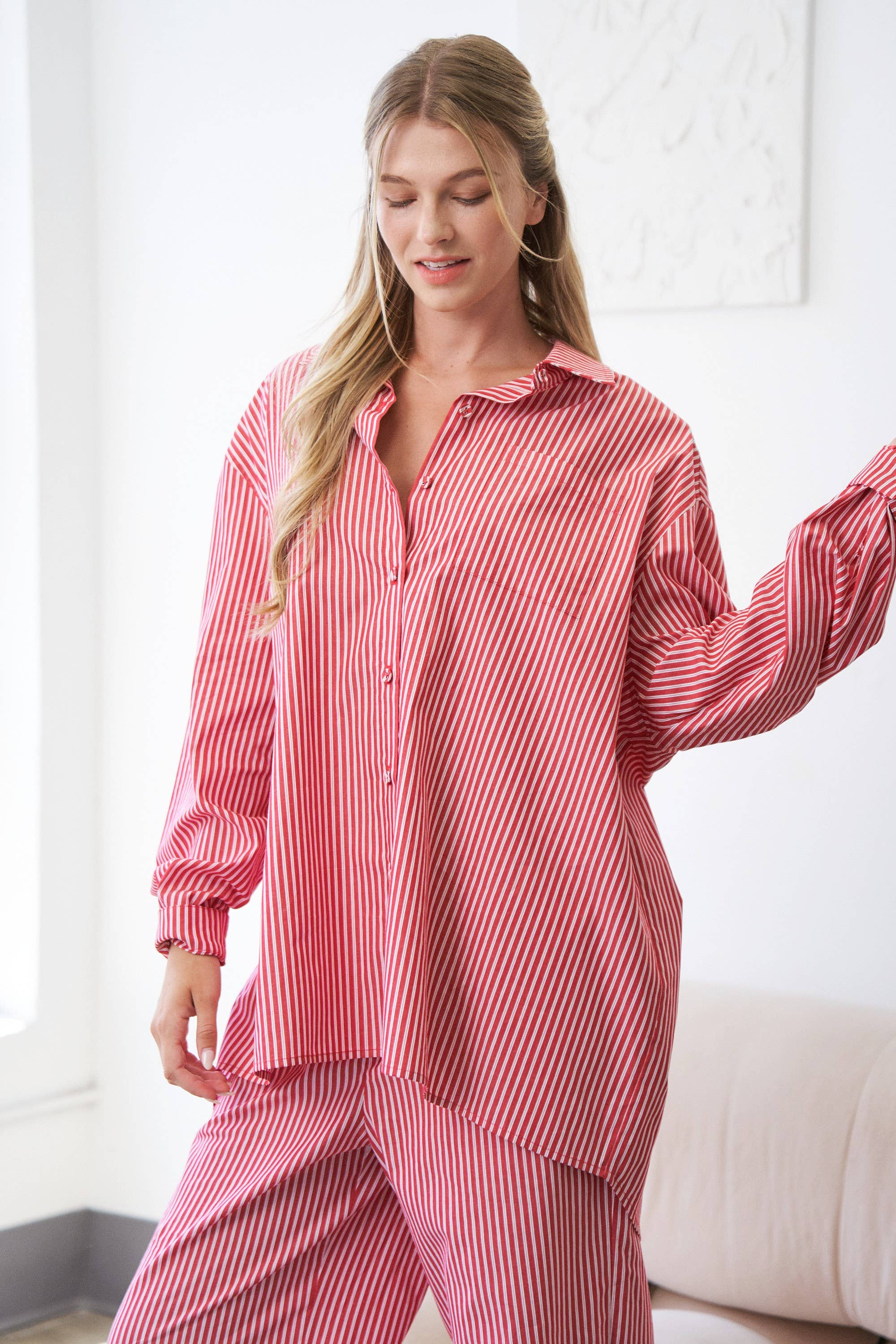 Red Ruby Striped Shirt