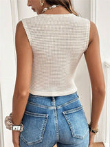 Textured Waistcoat Buttoned Vest