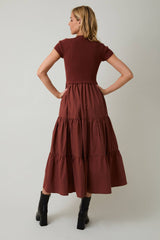 Knit Tiered Midi Dress