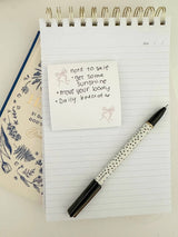 Pink Bow Coquette sticky note