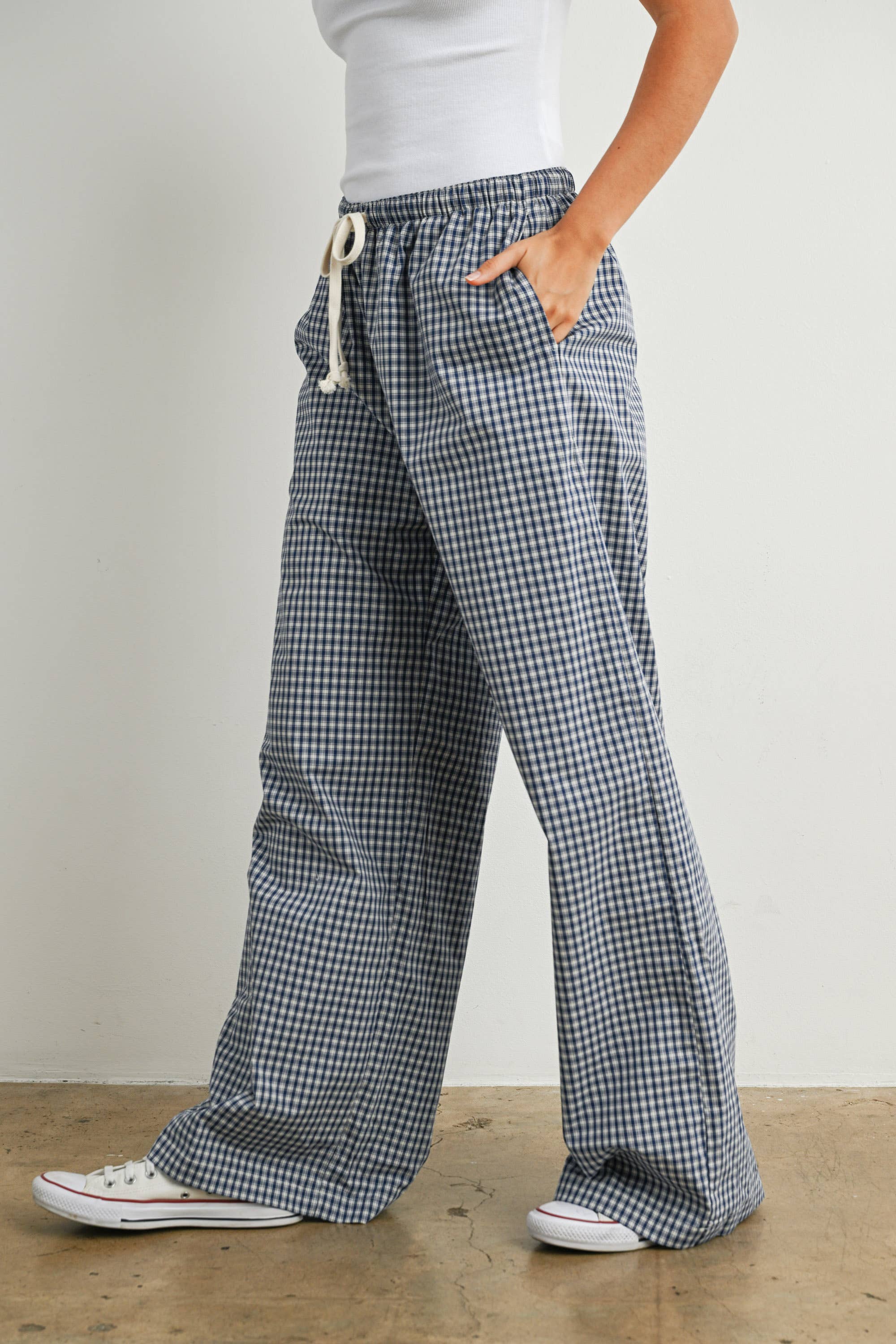 Loose-Fit Adjustable Tie-Front Pants