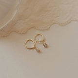 April Raindrop Dangle Hoops