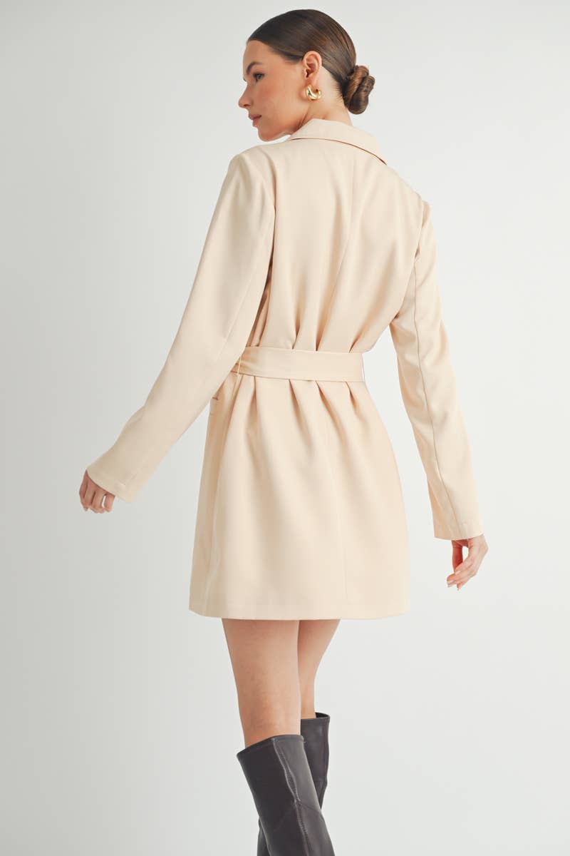 Belted Blazer Mini Dress