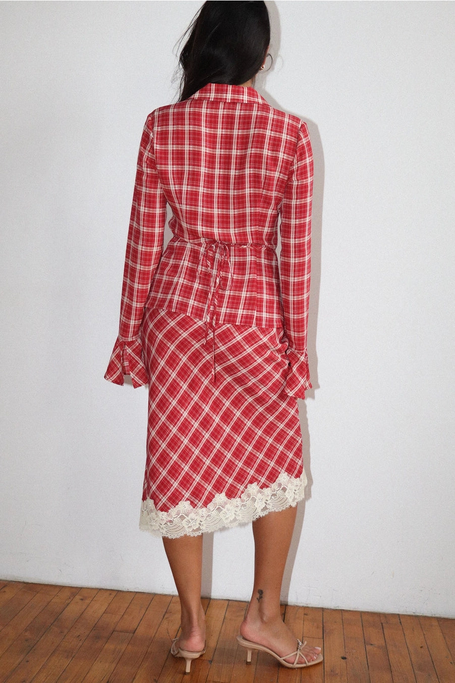 Plaid Button Down Blouse