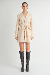 Belted Blazer Mini Dress