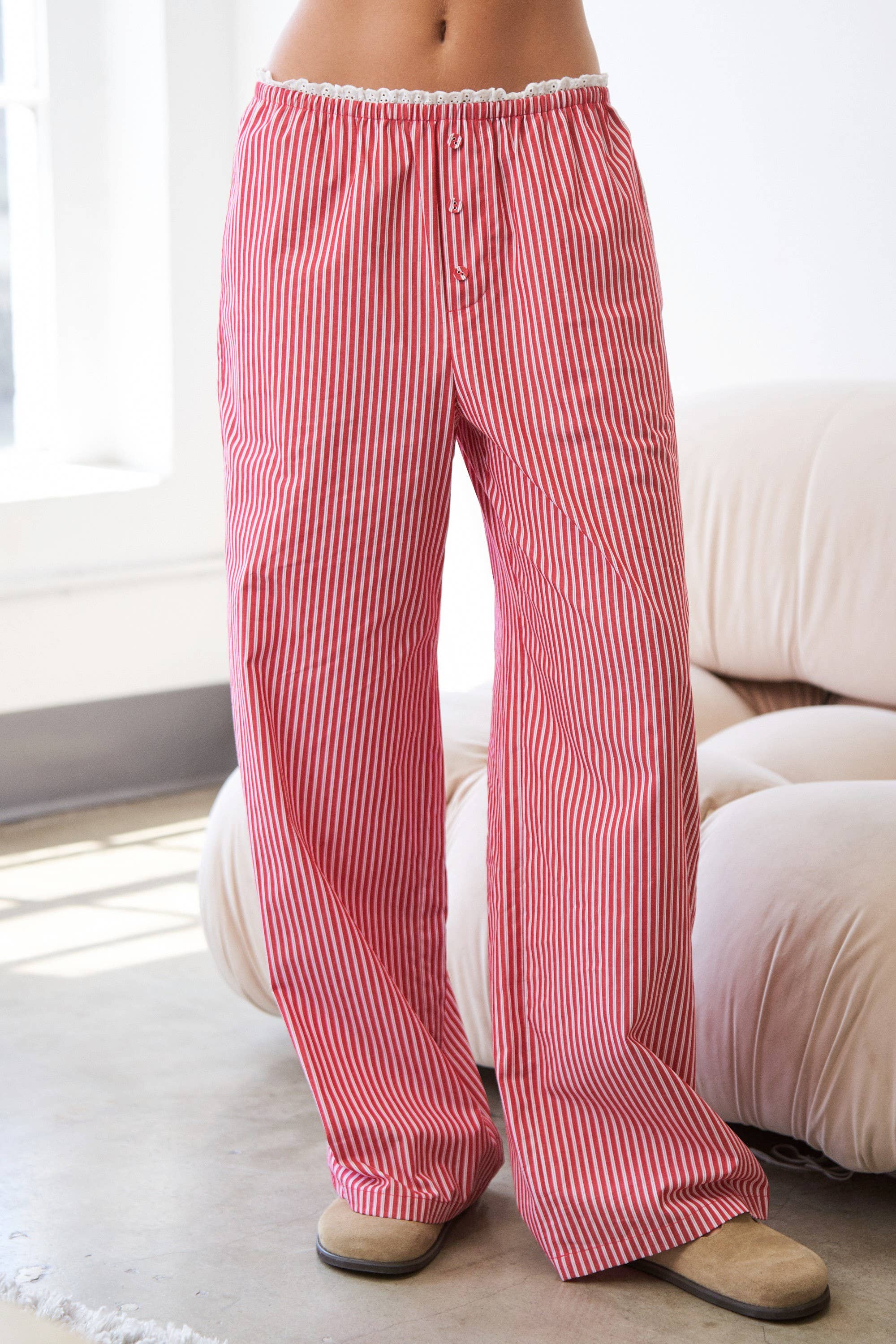 Red Ruby Stripe Pants