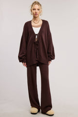 Chocolate Knit Sweater Pants