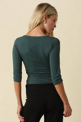 Mia Surplice V-Neck Knit Top