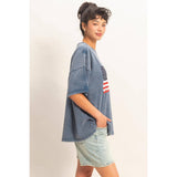 Mineral Washed Flag Graphic Tee