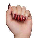 Ruby Slipper Press-On Nails | Short Almond Sparkle Red