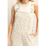 Floral Patterned Overalls