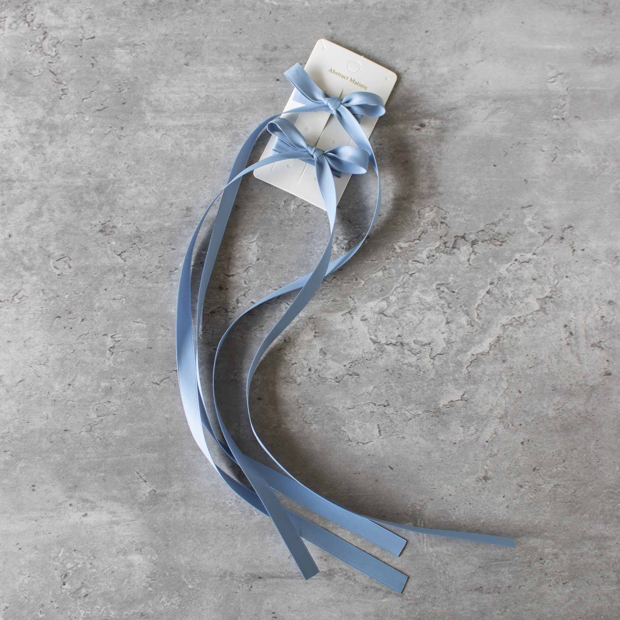 Matte Satin Ribbon Hair Pin Set