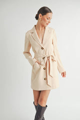 Belted Blazer Mini Dress