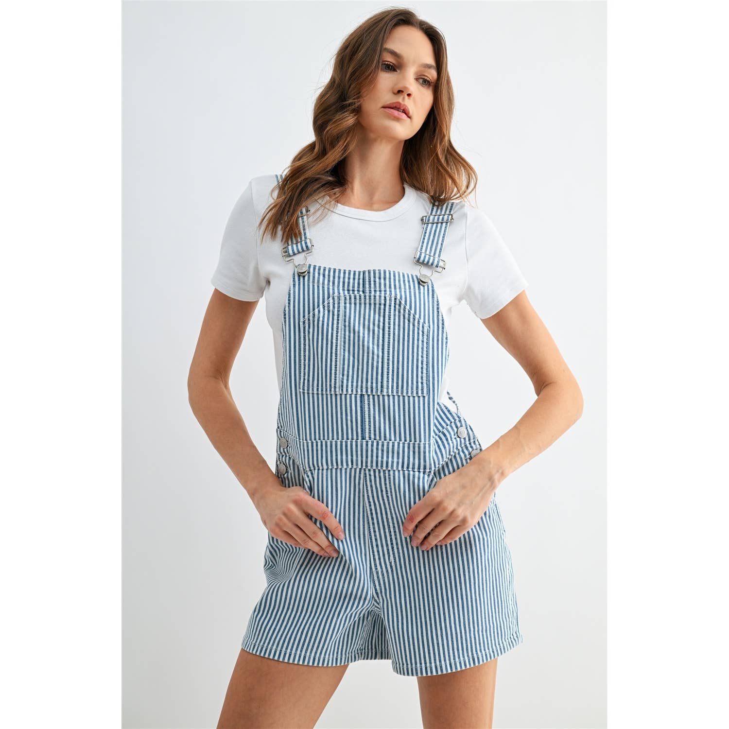Overall Shorts - Stripe