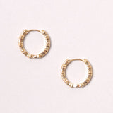14K Gold-Dipped Rhinestone Hoop Earring