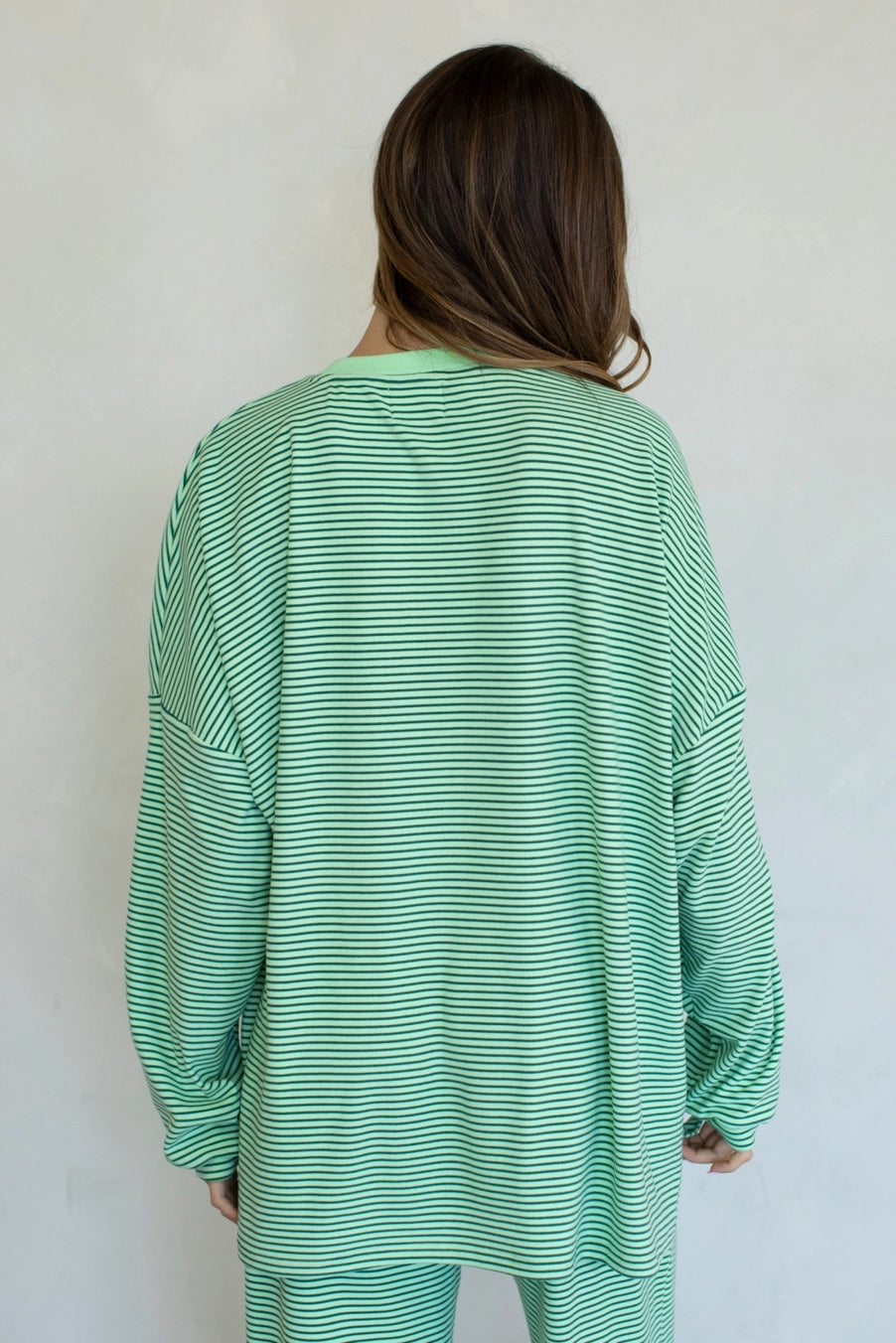 Lime Striped Top - Set