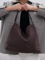 Calla Woven Handbag in Brown