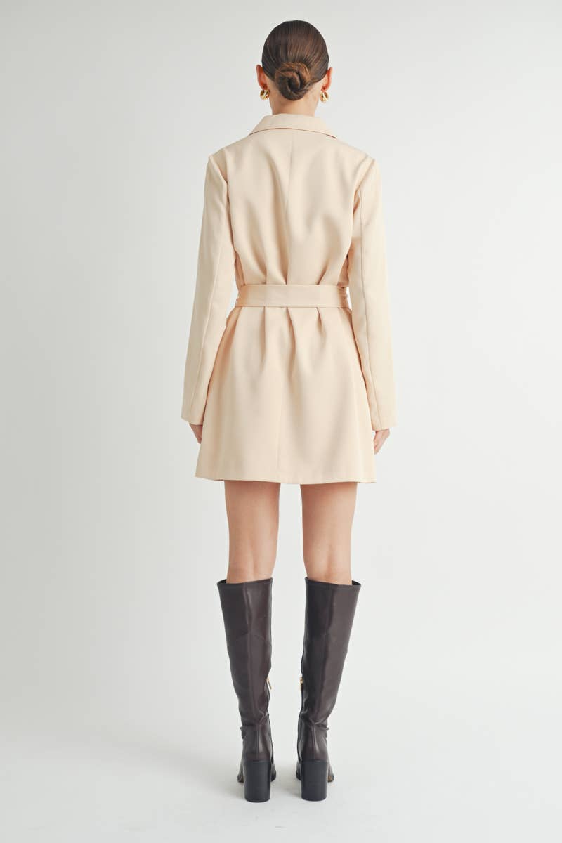 Belted Blazer Mini Dress