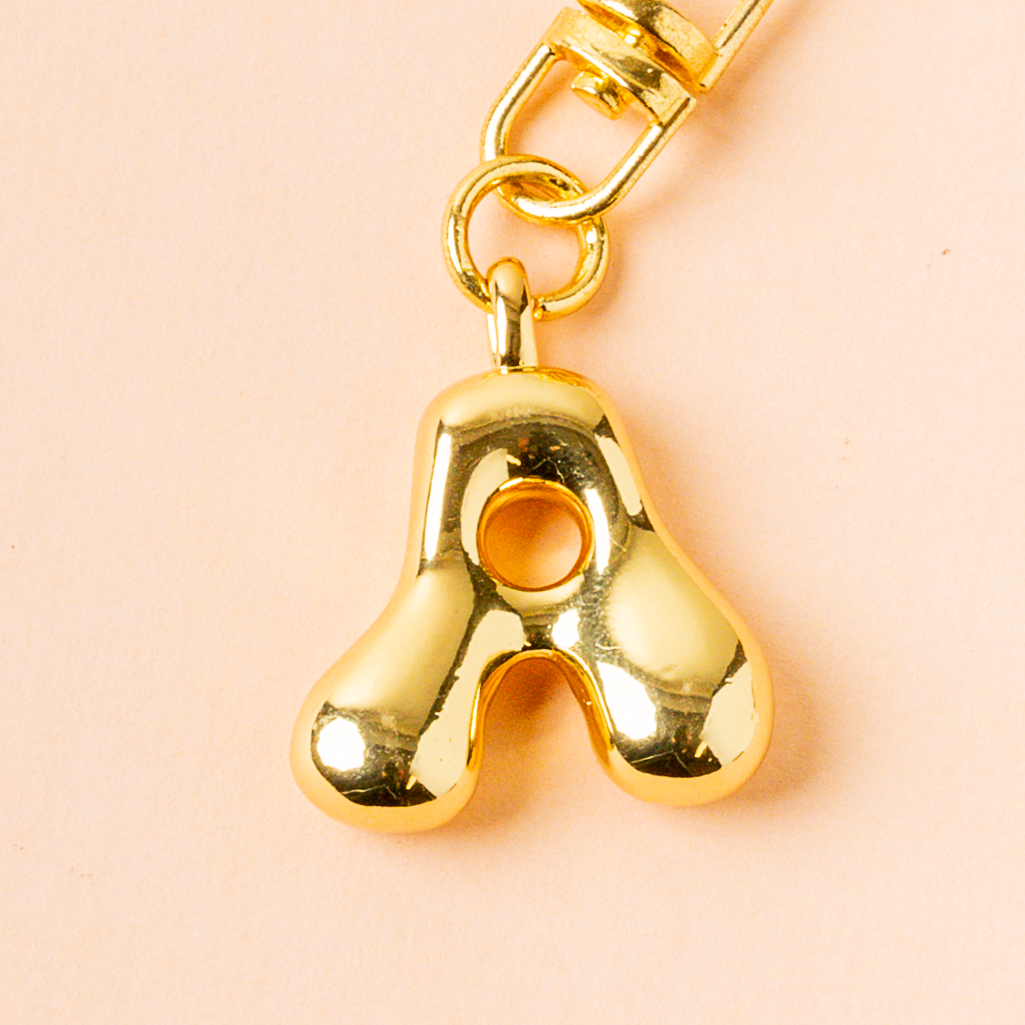 Bubble Letter Keychain Bag Charm