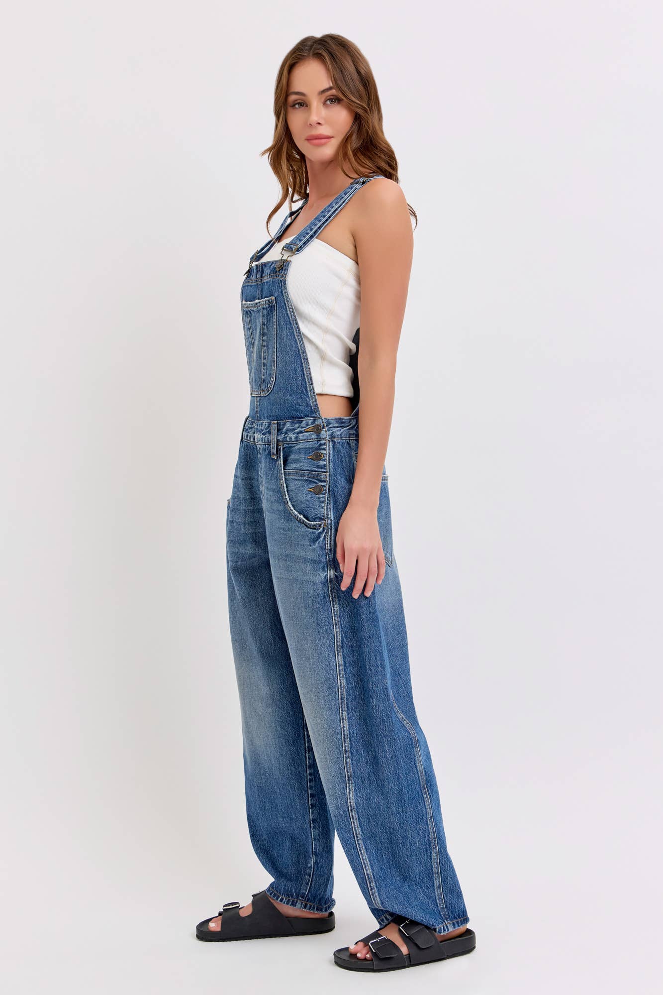 Mid-Waisted Barrel Overall