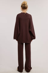 Chocolate Knit Sweater Pants