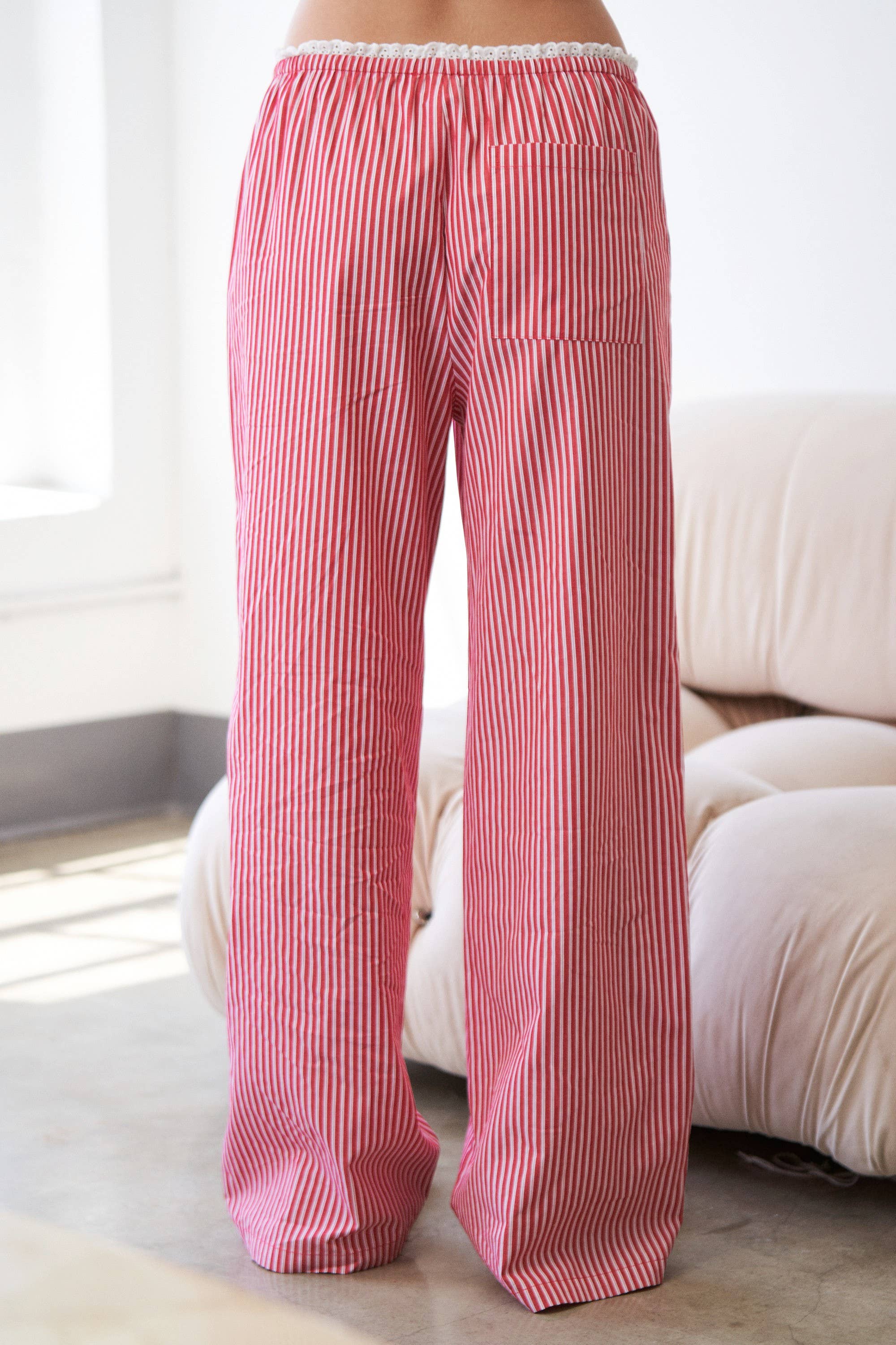 Red Ruby Stripe Pants