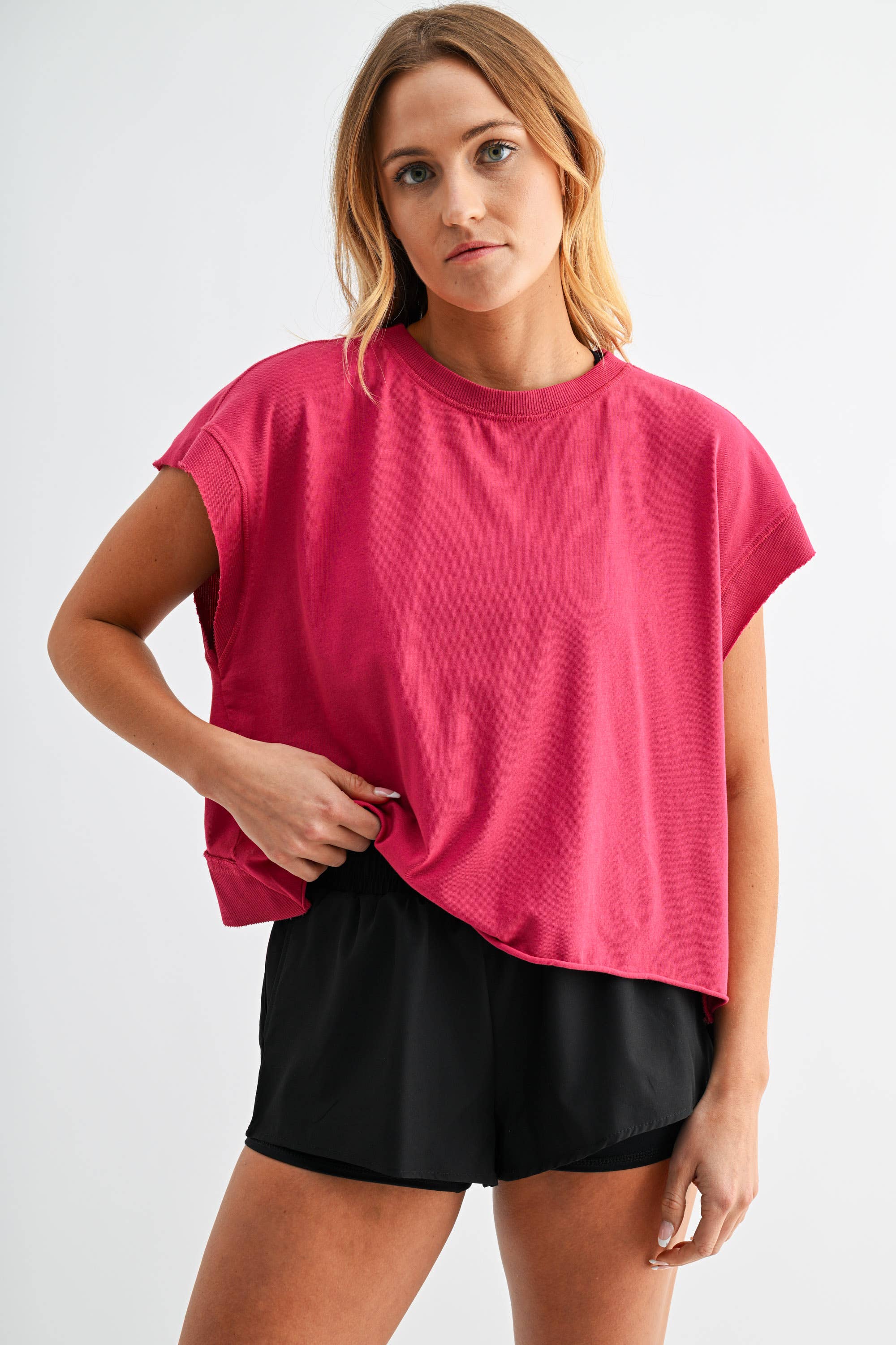 Flow Open-Back Pima Cotton Tee