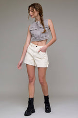 Ecru Wash Carpenter A Line Short