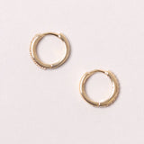 14K Gold-Dipped Paved Hoop Earring