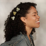 Mini Jelly Cloud Clips 8pc Set - Pearlized Cream & Butter Yellow