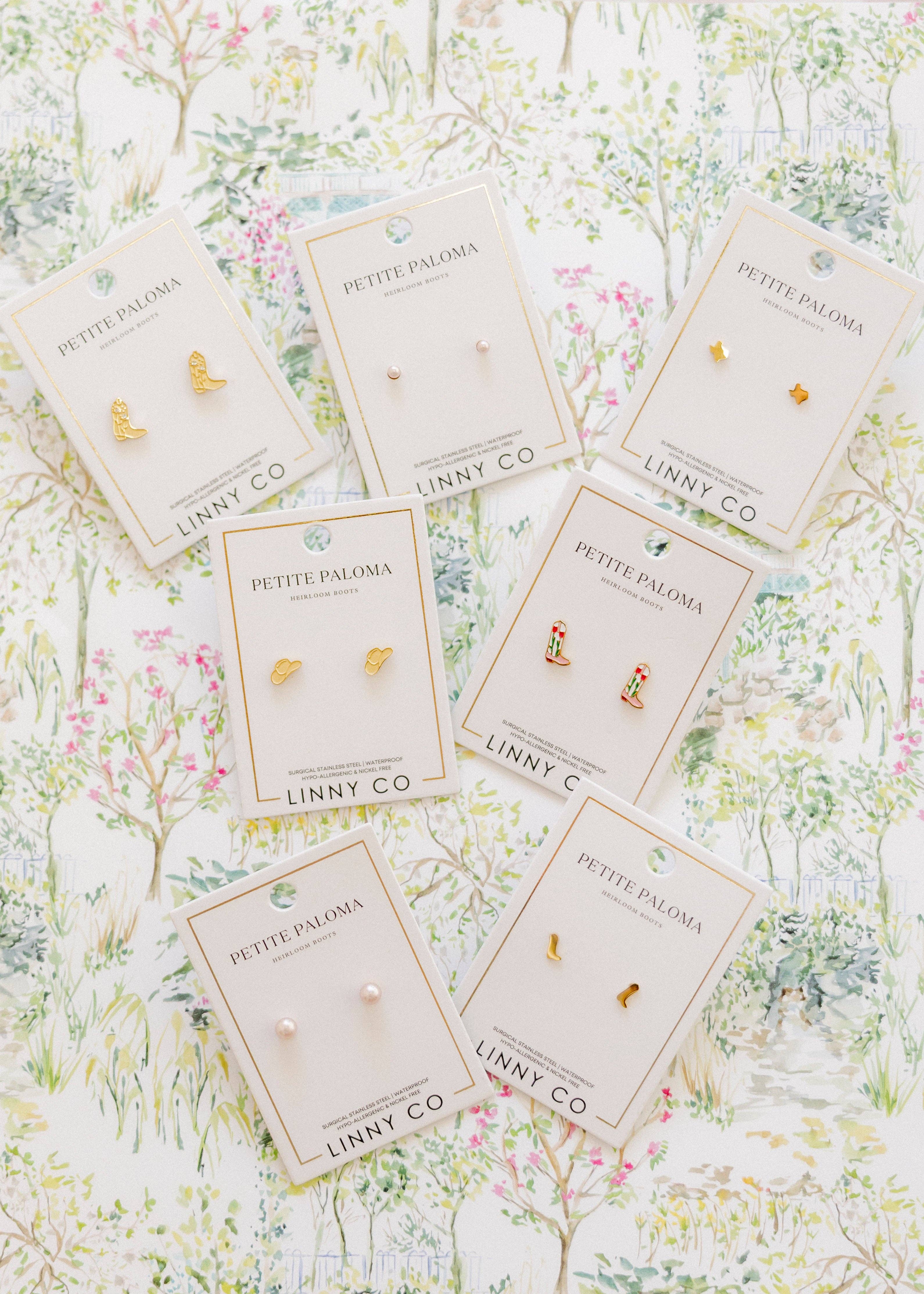 Screwback Stud Earrings - Petite Cowgirl Boot
