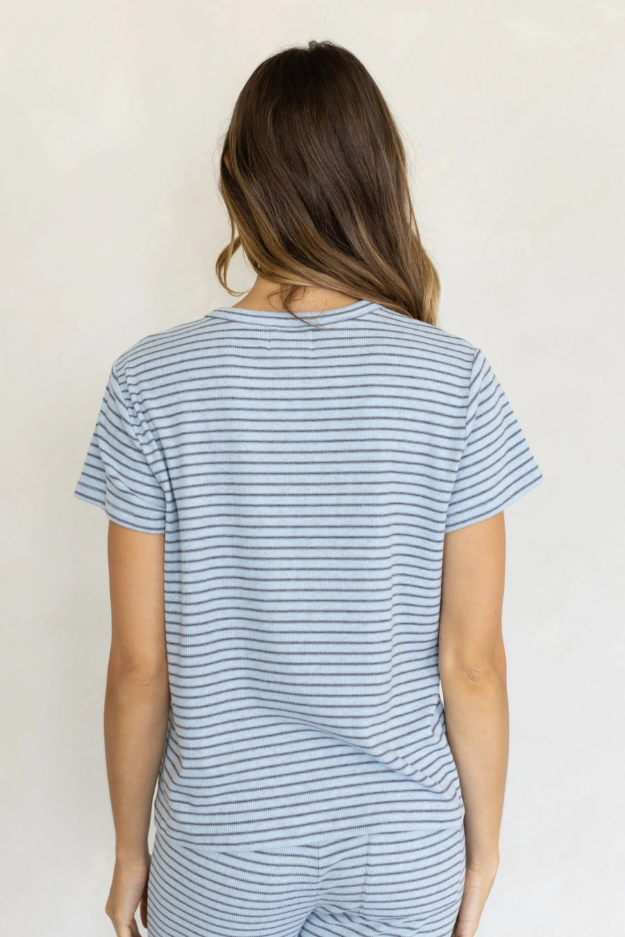 Brushed Striped Top - Set