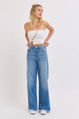 High Rise Wide Leg Jean