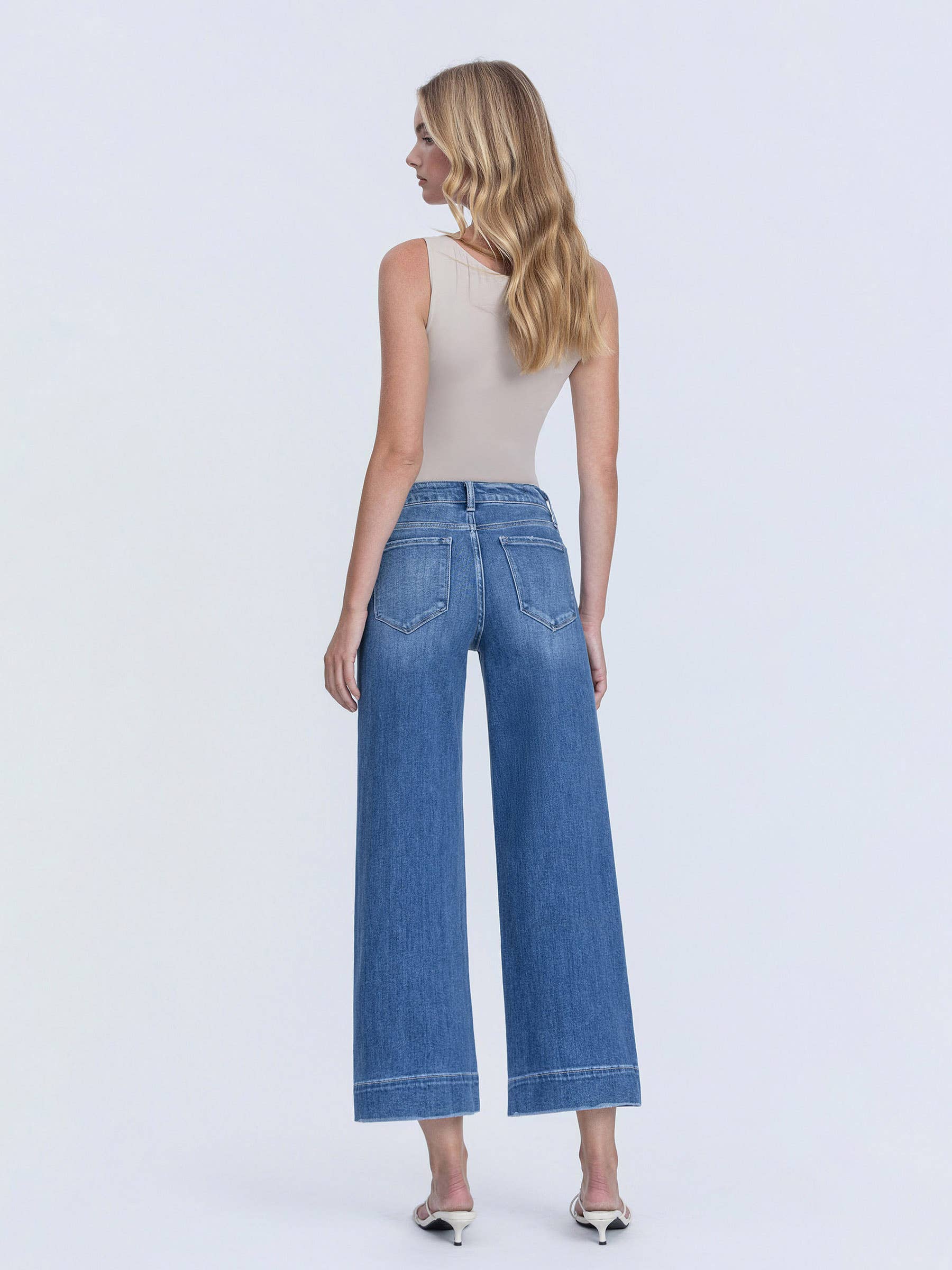 Crop Wide Leg Trouser Pant