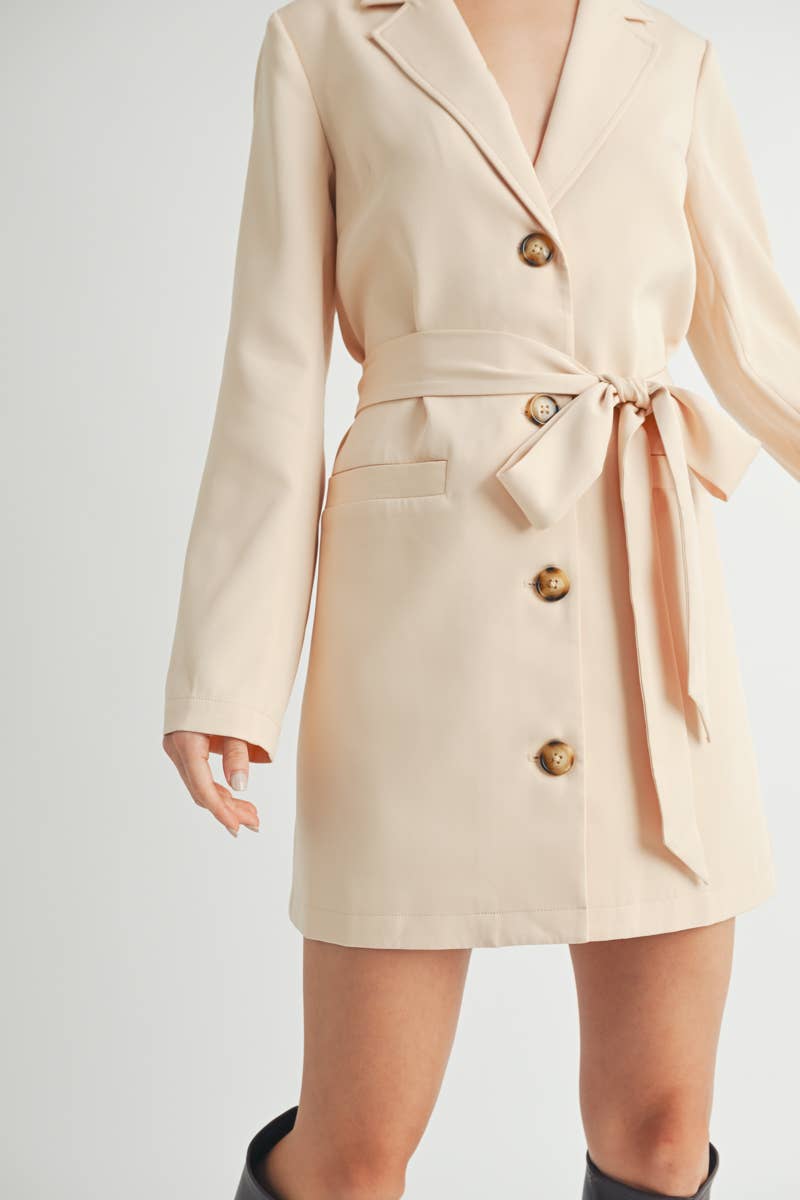 Belted Blazer Mini Dress